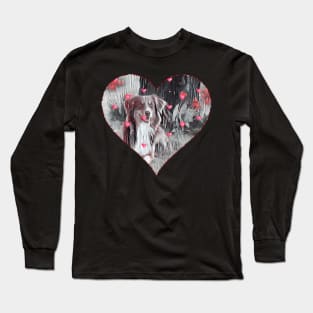 🌟🐶 1 Happy Dog in a Heart of Hearts 💖🐾 | Cute Pet Love Art Long Sleeve T-Shirt